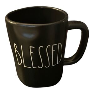 Rae Dunn BLESSED Mug Magenta LL Farmhouse Black Coffee Cup 16 oz